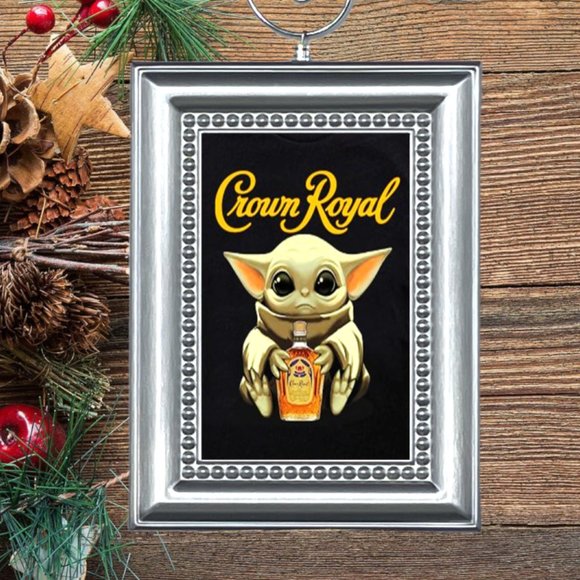 Crown Royal Star Wars The Mandalorian Baby Yoda Grogu Christmas Tree‎ Ornament - Picture 1 of 3